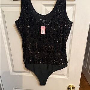 Generation Love Shimmering Black Sequin Top